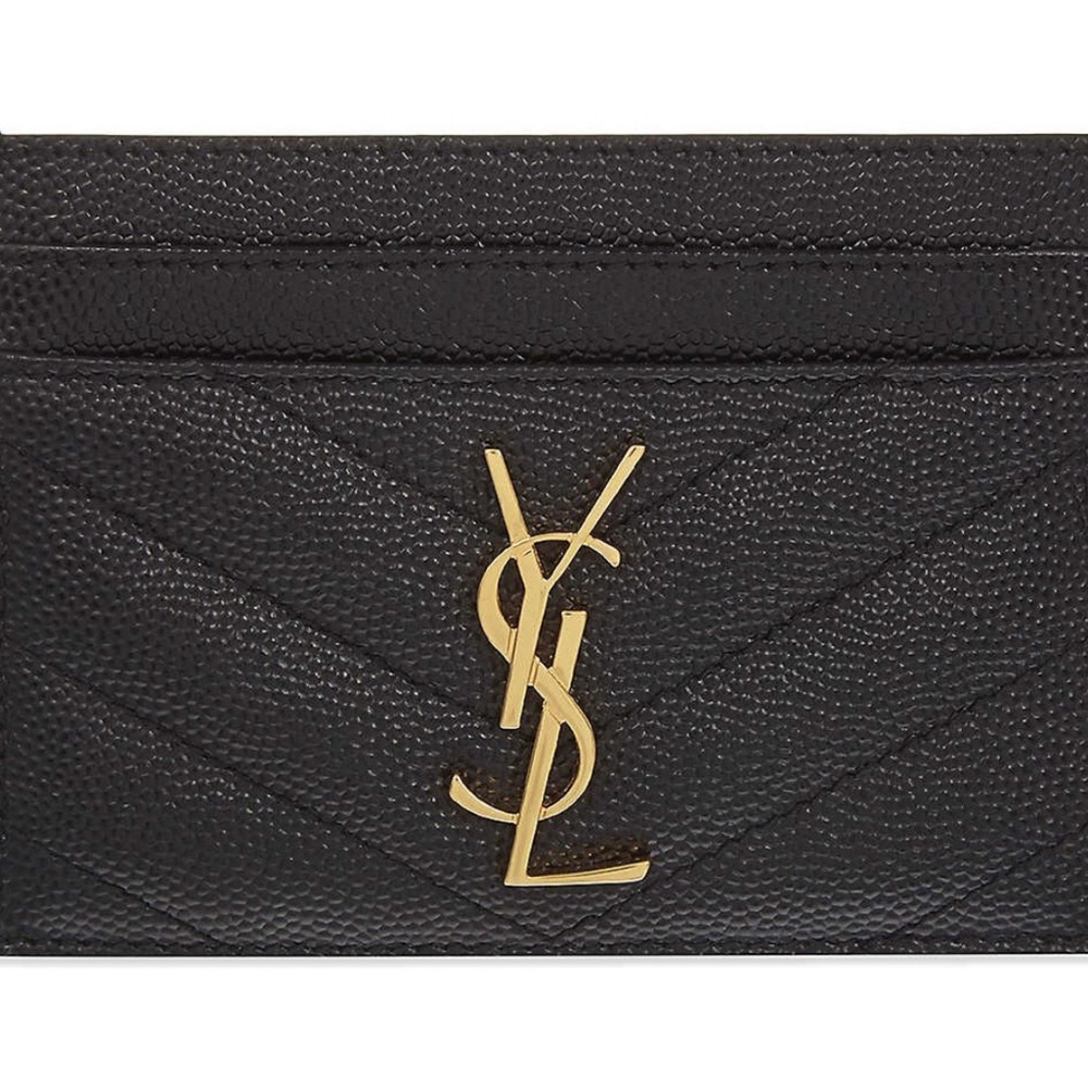 🖤 SOLD ON IG🖤 YSL black with gold hardware card holder